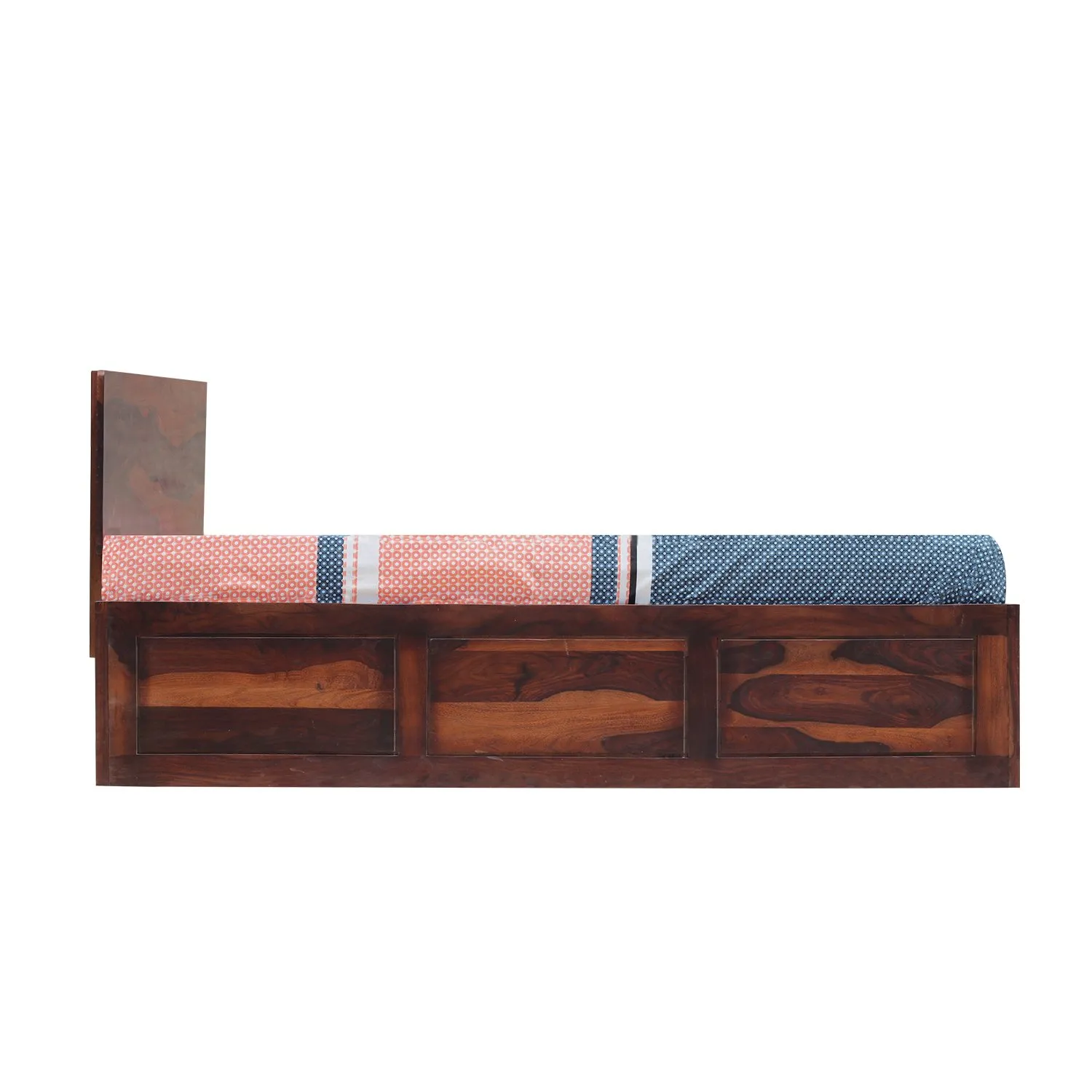 Royal Finish Alfriko Queen Size Storage Bed In Solid Sheesham wood sheesham wood bed image 5