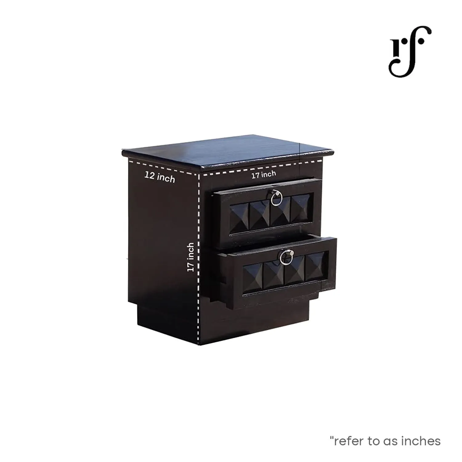 Royal Finish Diamondie Bedside Table In Furniture Sheesham Wood In Natural sheesham wood bed image 3